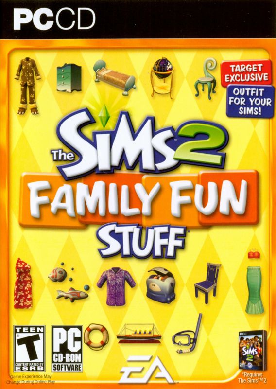 Front Cover for The Sims 2: Family Fun Stuff (Windows) (Target Exclusive Release)