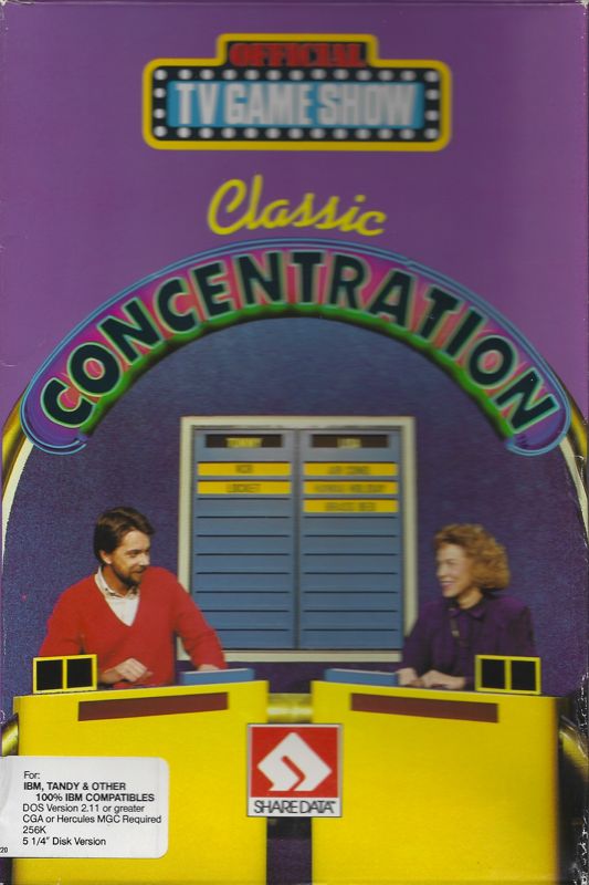Front Cover for Classic Concentration (DOS) (Alternate box)