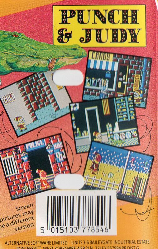 Back Cover for Punch & Judy (Amstrad CPC)
