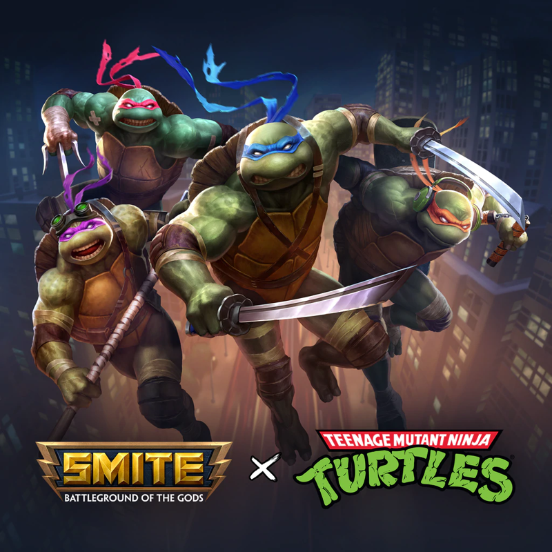 Front Cover for Smite: Battleground of the Gods (PlayStation 4) (download release): Battle Pass: Teenage Mutant Ninja Turtles