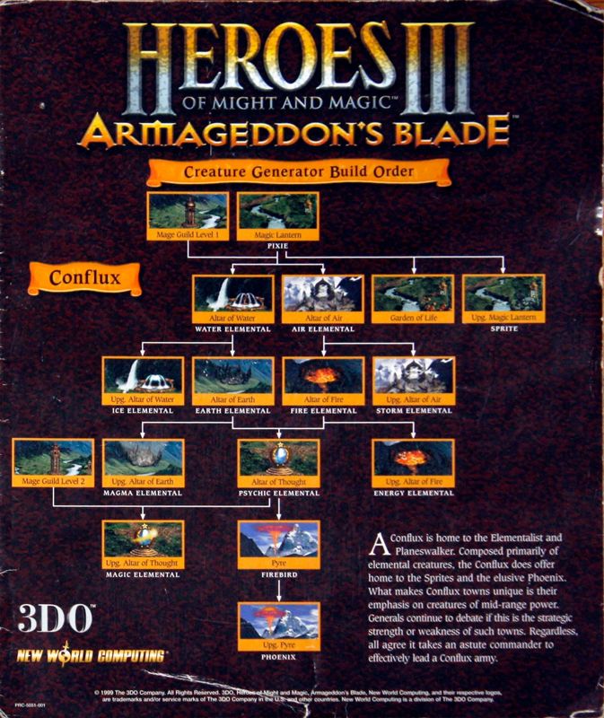 Reference Card for Heroes of Might and Magic III: Complete - Collector's Edition (Windows) (GOG.com release): Front