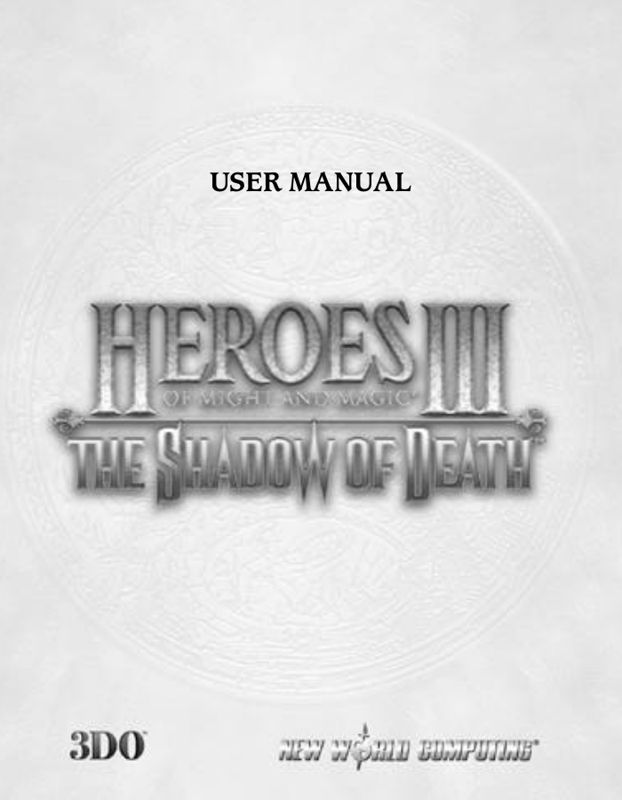 Manual for Heroes of Might and Magic III: Complete - Collector's Edition (Windows) (GOG.com release): HoMM III: The Shadow of Death - Front