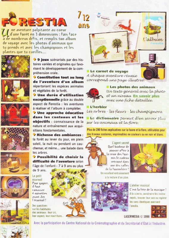 Advertisement for Forestia Junior (Macintosh and Windows): Forestia Leaflet