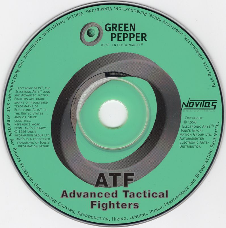 Media for Jane's Combat Simulations: ATF - Advanced Tactical Fighters (DOS) (Green Pepper release (#68))