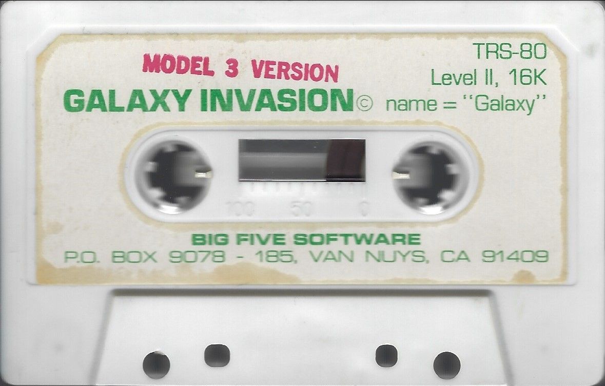 Media for Galaxy Invasion (TRS-80)