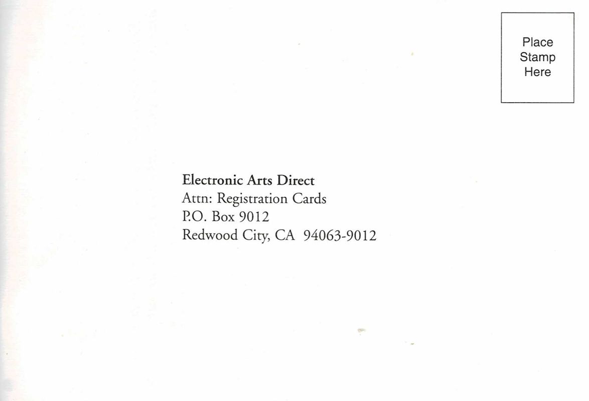Extras for SimCity 3000 (Windows) (Re-release): Registration Card - Front