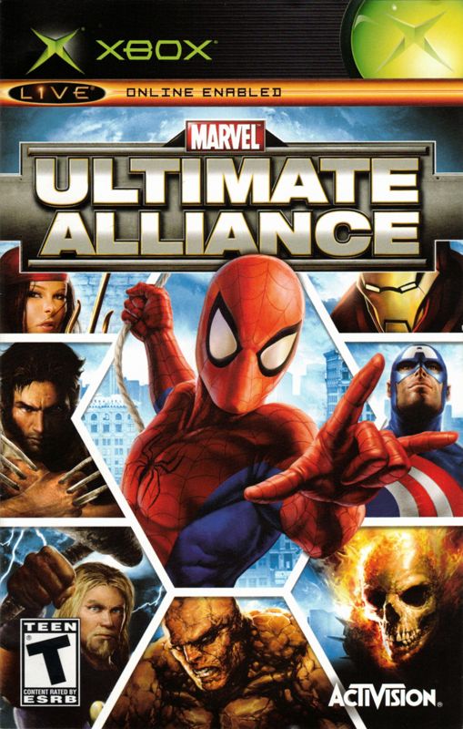 Manual for Marvel Ultimate Alliance (Xbox) (Silver Surfer release): Front