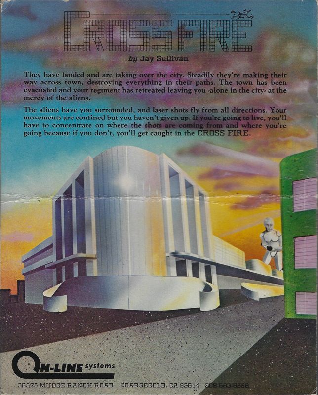 Back Cover for Crossfire (Apple II)