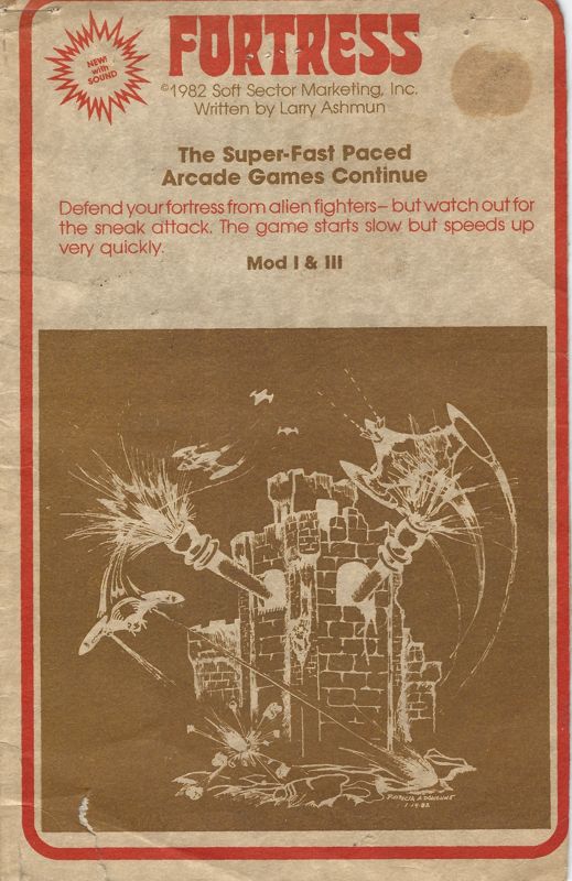 Front Cover for Fortress (TRS-80): Also cover of manual