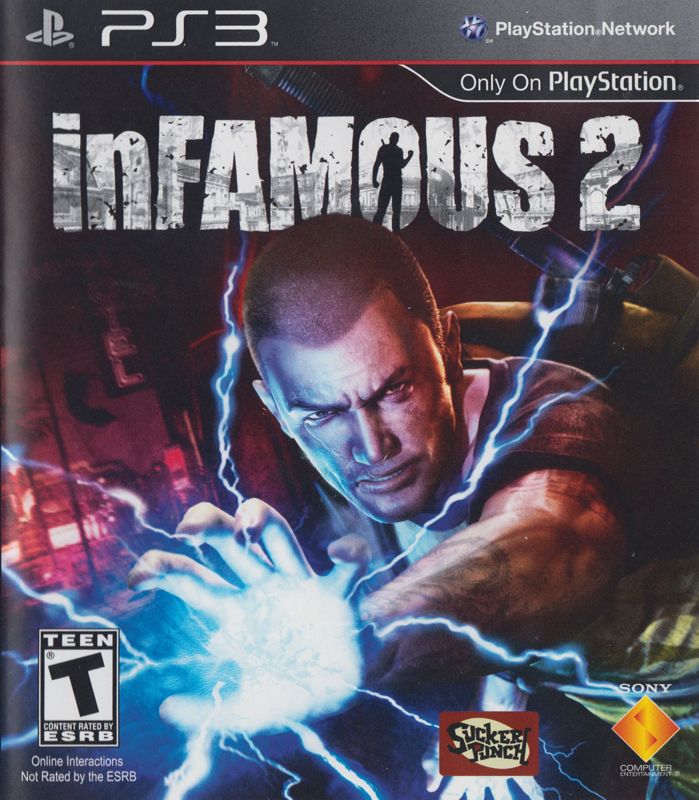 Front Cover for inFAMOUS 2 (PlayStation 3) (Bundled w/ PS3 Slim console)