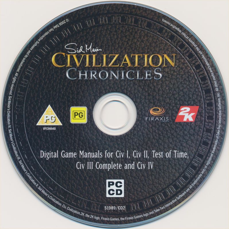 Media for Sid Meier's Civilization Chronicles (Windows): Manuals