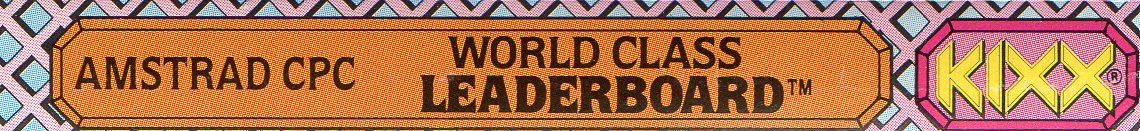 Spine/Sides for World Class Leader Board (Amstrad CPC) (Kixx budget release)