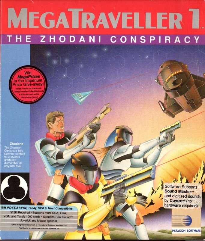 Front Cover for MegaTraveller 1: The Zhodani Conspiracy (DOS)