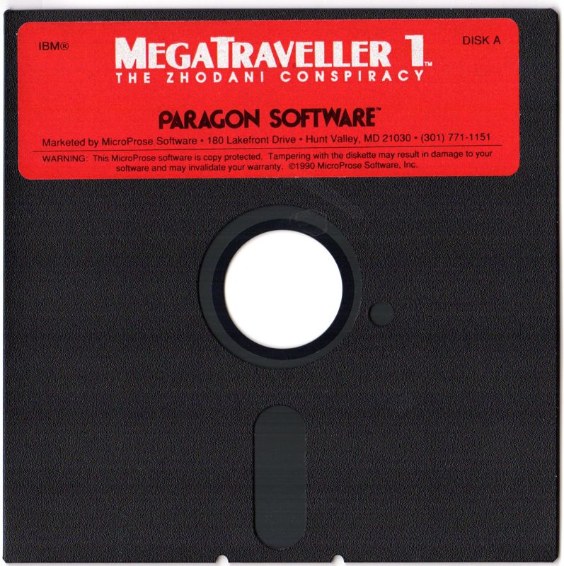 Media for MegaTraveller 1: The Zhodani Conspiracy (DOS): Disk 1