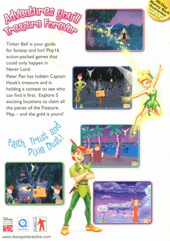 Back Cover for Disney's You Can Fly! with Tinker Bell (Macintosh and Windows) (Disney Classics release)
