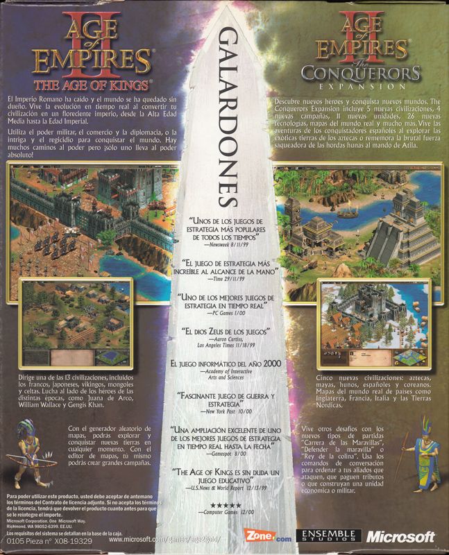 Back Cover for Age of Empires II: Gold Edition (Windows)