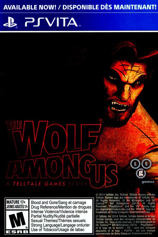 Advertisement for The Wolf Among Us (PS Vita): Front