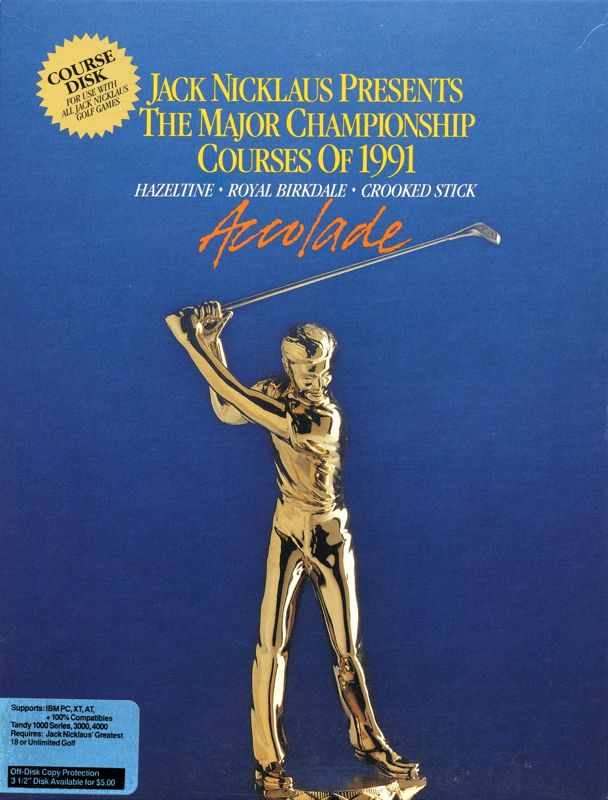 Front Cover for Jack Nicklaus presents The Major Championship Courses of 1991 (DOS) (5.25" Floppy Disk release)