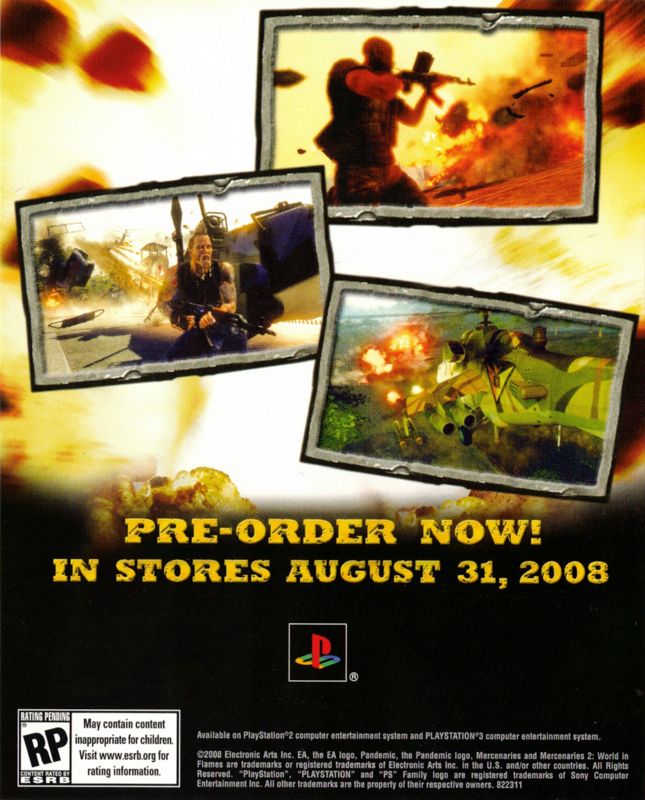 Advertisement for Battlefield: Bad Company (PlayStation 3): Back