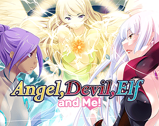 Front Cover for Angel, Devil, Elf and Me! (Android and Linux and Windows) (itch.io release)