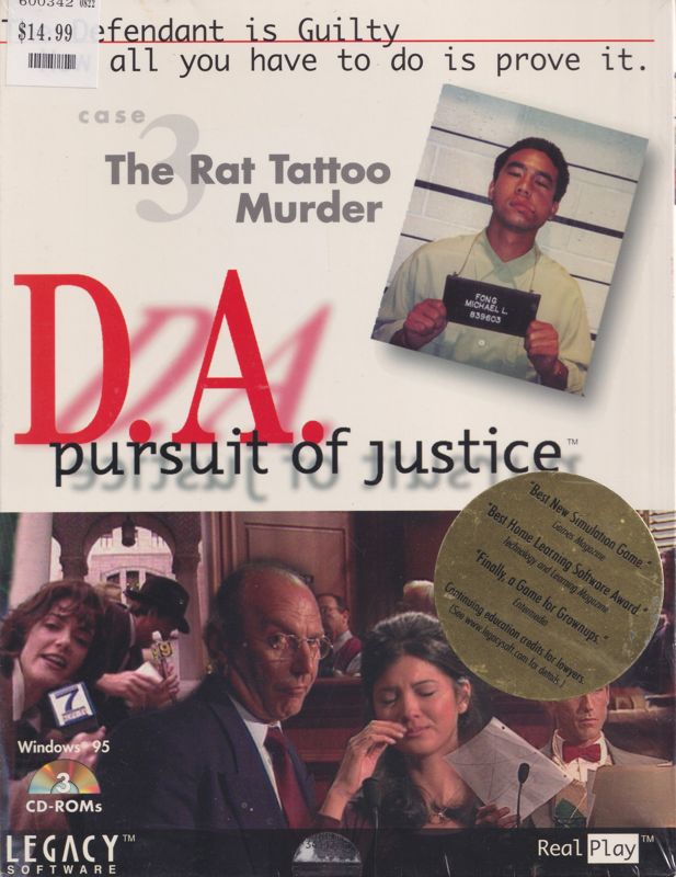 Front Cover for D.A.: Pursuit of Justice - The Rat Tattoo Murder (Windows)