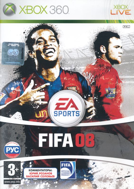 Front Cover for FIFA Soccer 08 (Xbox 360): w/ Sticker