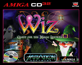 Front Cover for Wiz: Quest for the Magic Lantern (Amiga CD32) (itch.io release)