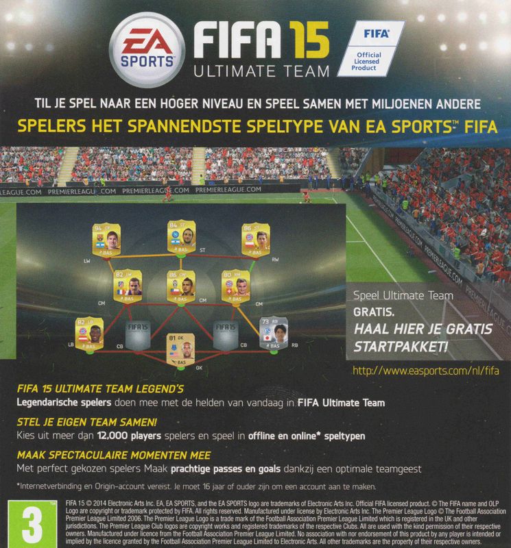 Advertisement for FIFA 15 (Xbox One): FIFA 15 Ultimate Team Dutch