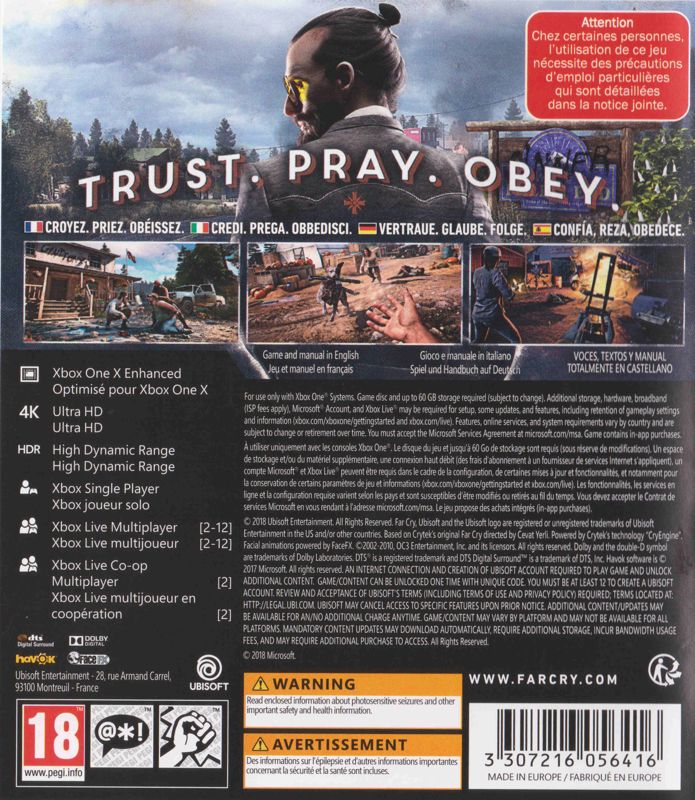 Other for Far Cry 5 (Deluxe Edition) (Xbox One): Keepcase - back