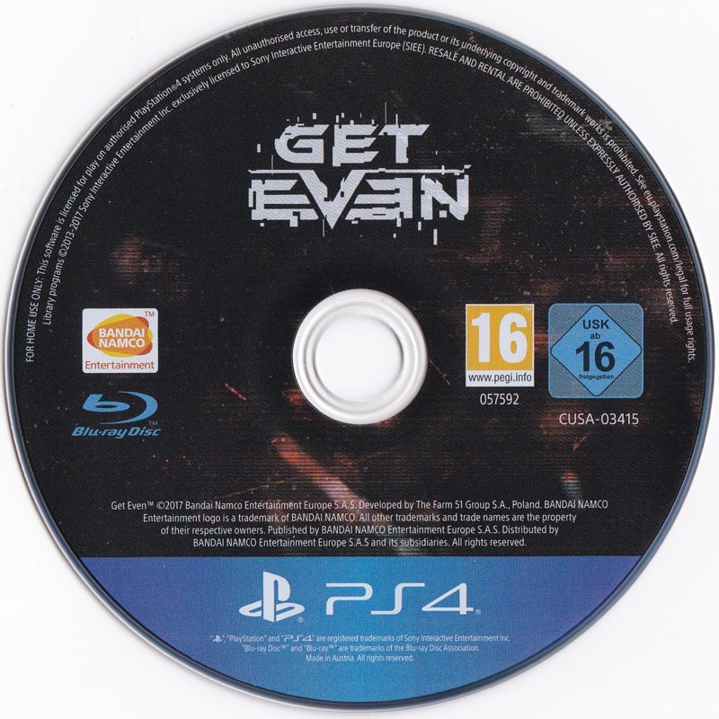 Media for Get Even (PlayStation 4)