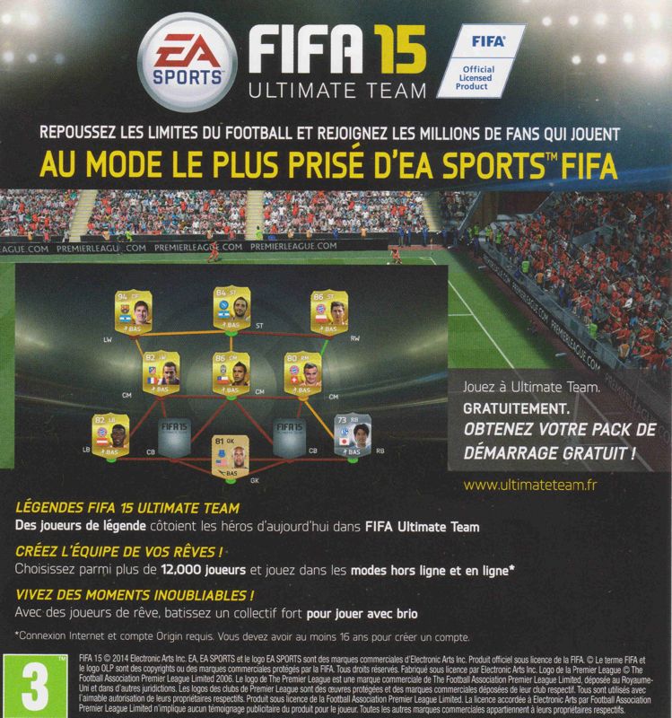 Advertisement for FIFA 15 (Xbox One): FIFA 15 Ultimate Team French
