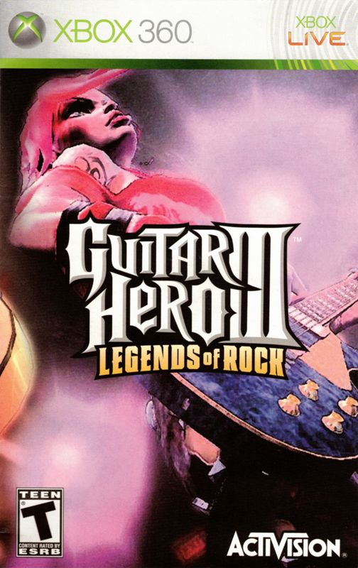 Manual for Guitar Hero III: Legends of Rock (Xbox 360) (Box w/ Guitar Controller & Game): Front