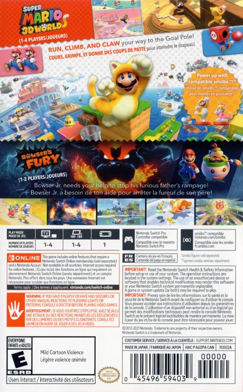 Super Mario 3D World + Bowser’s Fury cover or packaging material ...