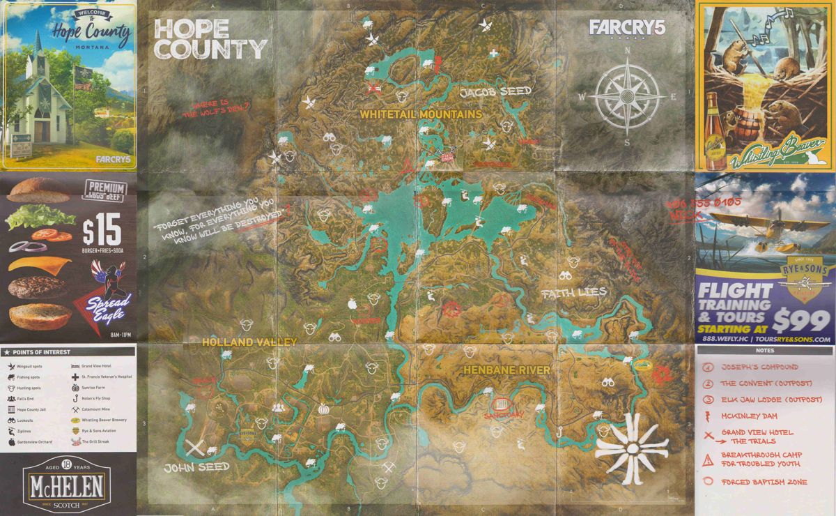 Map for Far Cry 5 (Deluxe Edition) (Xbox One)