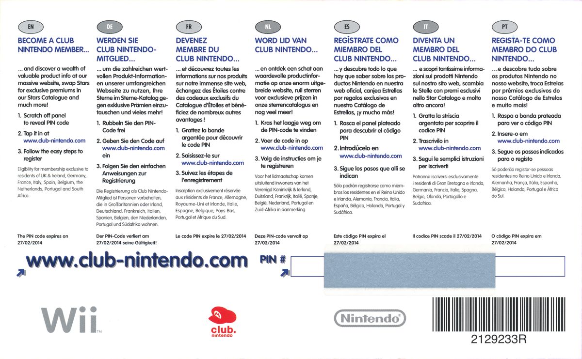 Other for Metroid: Other M (Wii): Nintendo Club Card - Back