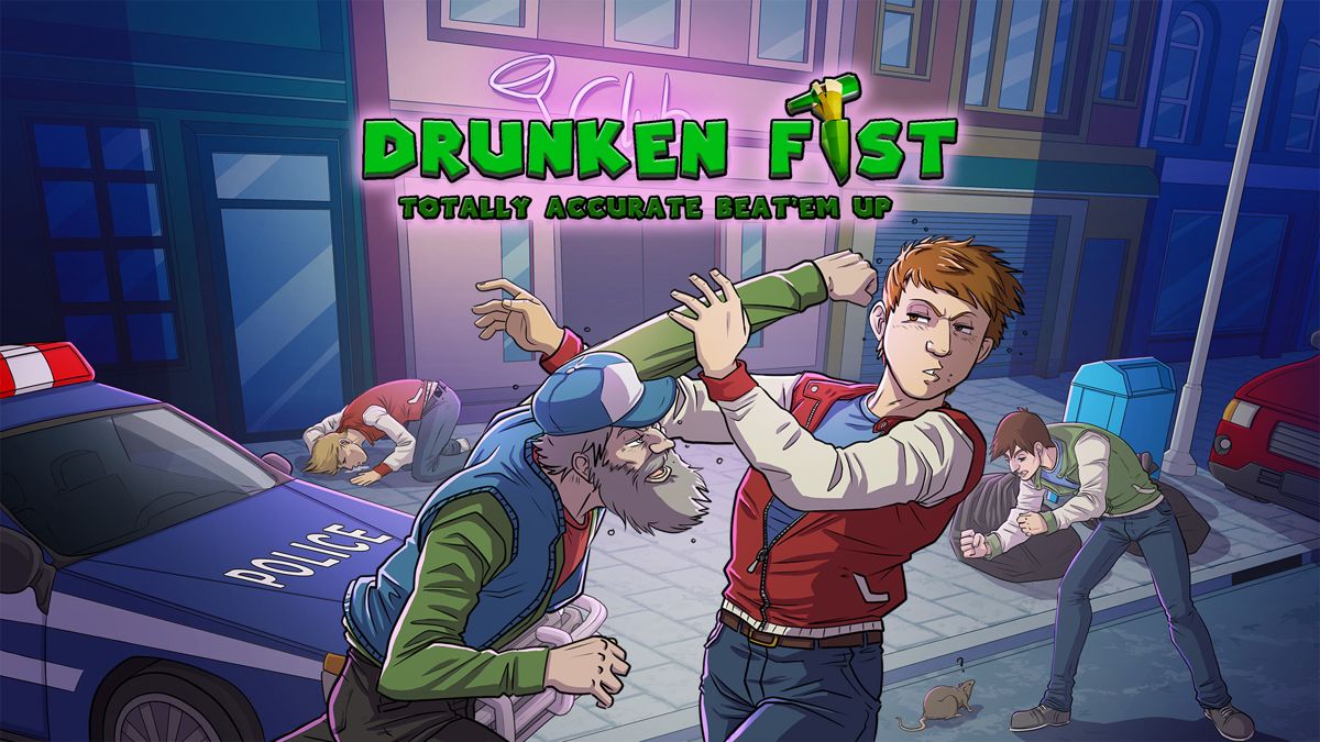 Front Cover for Drunken Fist: Totally Accurate Beat 'em Up (Nintendo Switch) (download release)