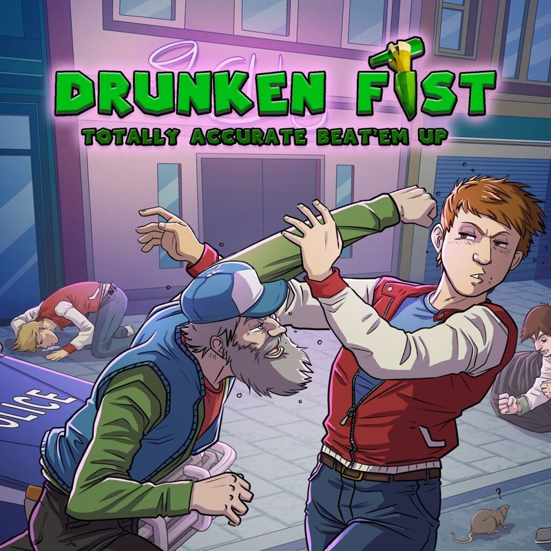 Front Cover for Drunken Fist: Totally Accurate Beat 'em Up (PlayStation 4 and PlayStation 5) (download release)
