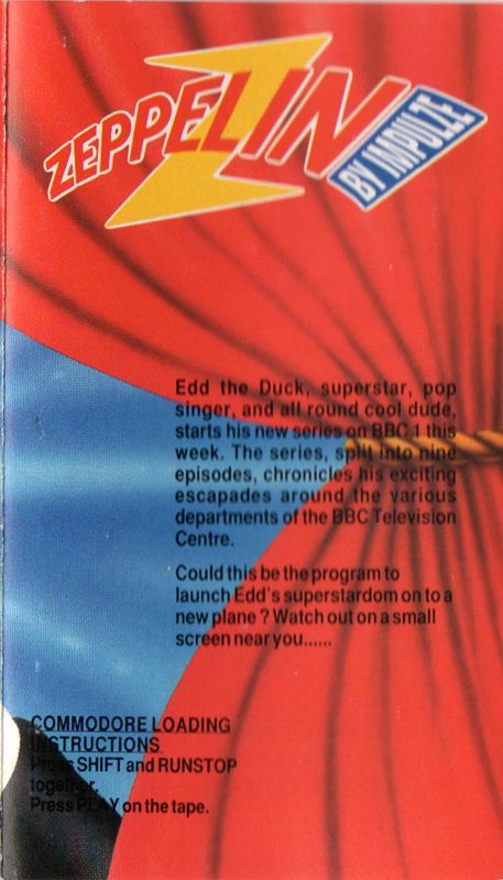 Inside Cover for Edd the Duck! (Commodore 64) (Zeppelin Games budget release)