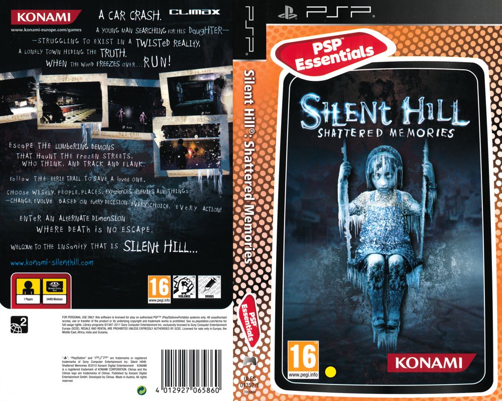 Silent Hill Shattered Memories Nintendo Wii Instruction Manual