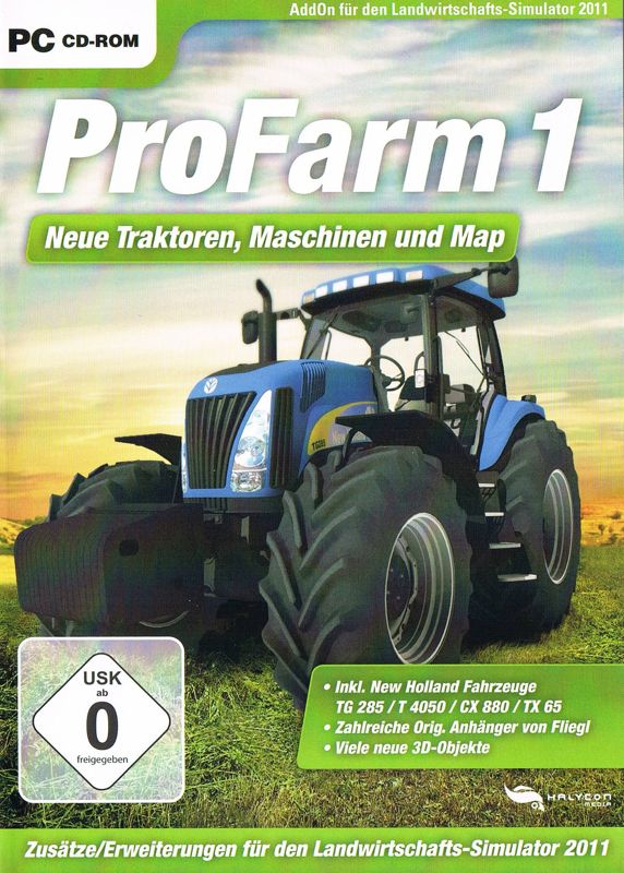 Front Cover for ProFarm 1: New machinery, 3D Objects and Map (Windows)