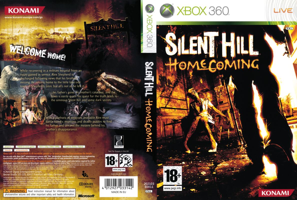 Full Cover for Silent Hill: Homecoming (Xbox 360)