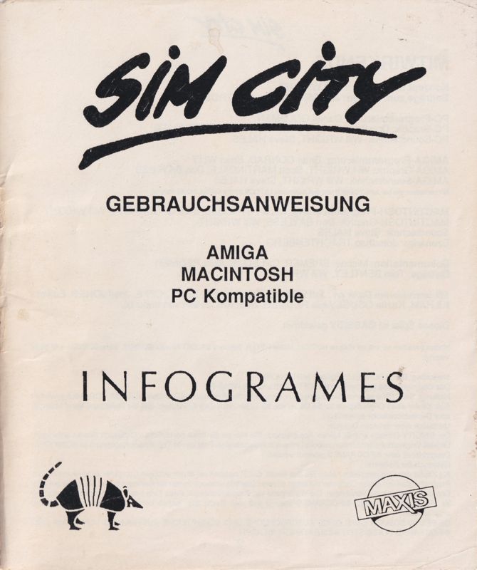 SimCity De Luxe cover or packaging material MobyGames