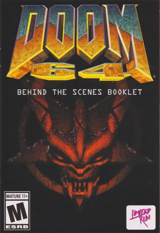 Extras for Doom 64 (Classic Edition) (Nintendo Switch): Behind the Scenes Booklet - Front