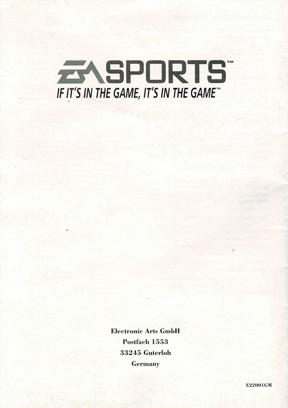 Manual for The Essential Selection: Sport (DOS): PGA Tour Golf 486 - Back