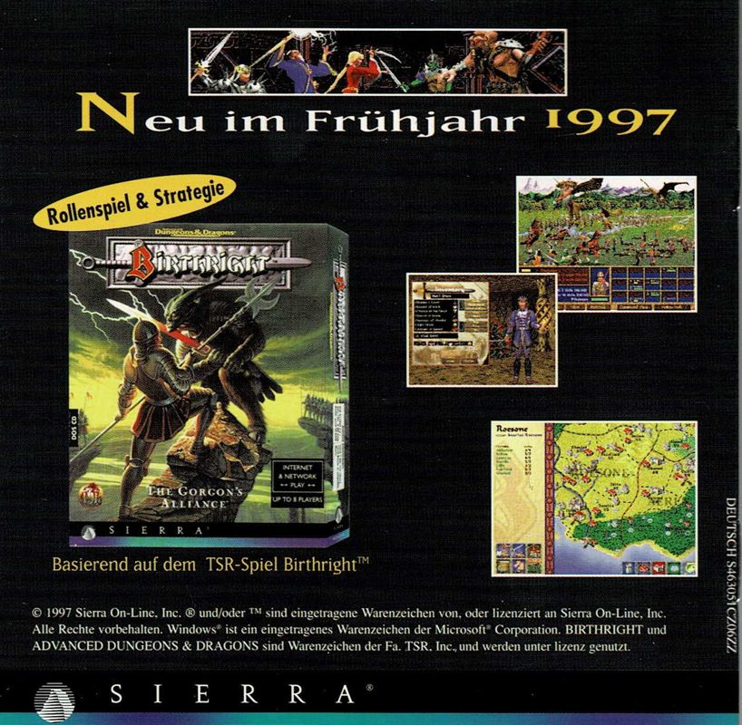 Other for Betrayal in Antara (Windows and Windows 16-bit): Jewel Case 1 - Left Inlay