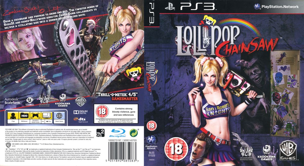 Full Cover for Lollipop Chainsaw (PlayStation 3)