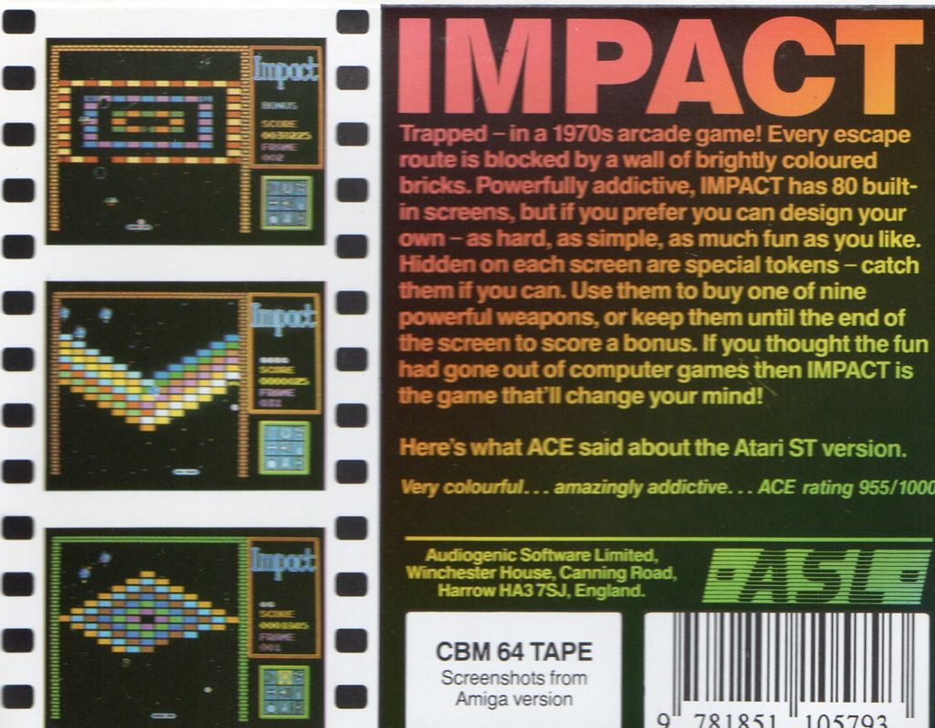 Back Cover for Blockbuster (Commodore 64)