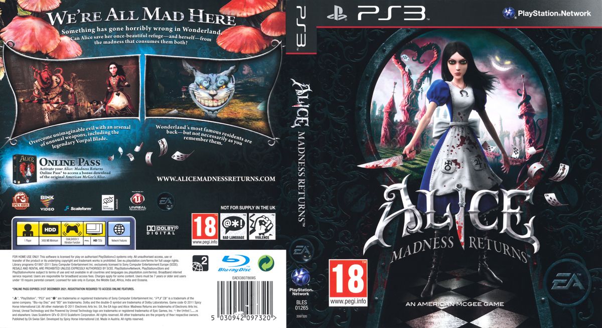 Alice: Madness Returns - Playstation 3