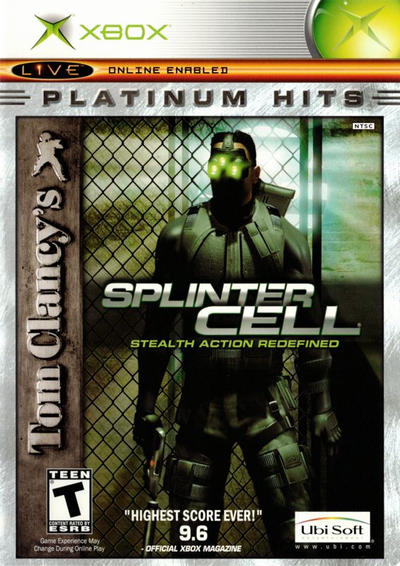 Front Cover for Tom Clancy's Splinter Cell (Xbox) (Platinum Hits)