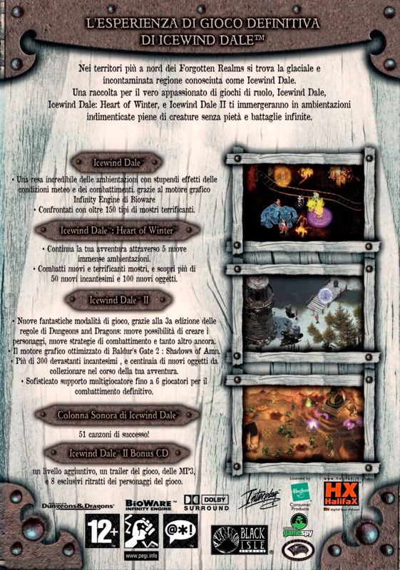 Back Cover for Icewind Dale: The Ultimate Collection (Windows)